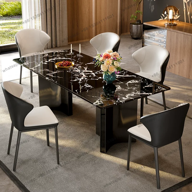 LD  High Writing Dining Table Designer Mobile Restaurant Kitchen Study Gaming Luxury Dining Table Modern  Furniture