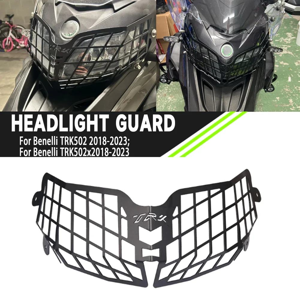 TRK502X Motorrad Scheinwerfer Kopf Licht Schutz Schutz Abdeckung Grille Für Benelli TRK 502x 502 Zubehör TRK502 2018-2022 2023