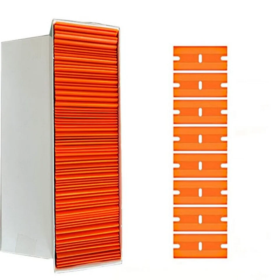 Plastic Razor Blades Close-up