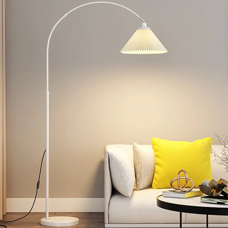 

OUFULA Nordic Fishing Floor Lamp ModernFamily Living Room Bedroom Creative LED Decorative Standing Light