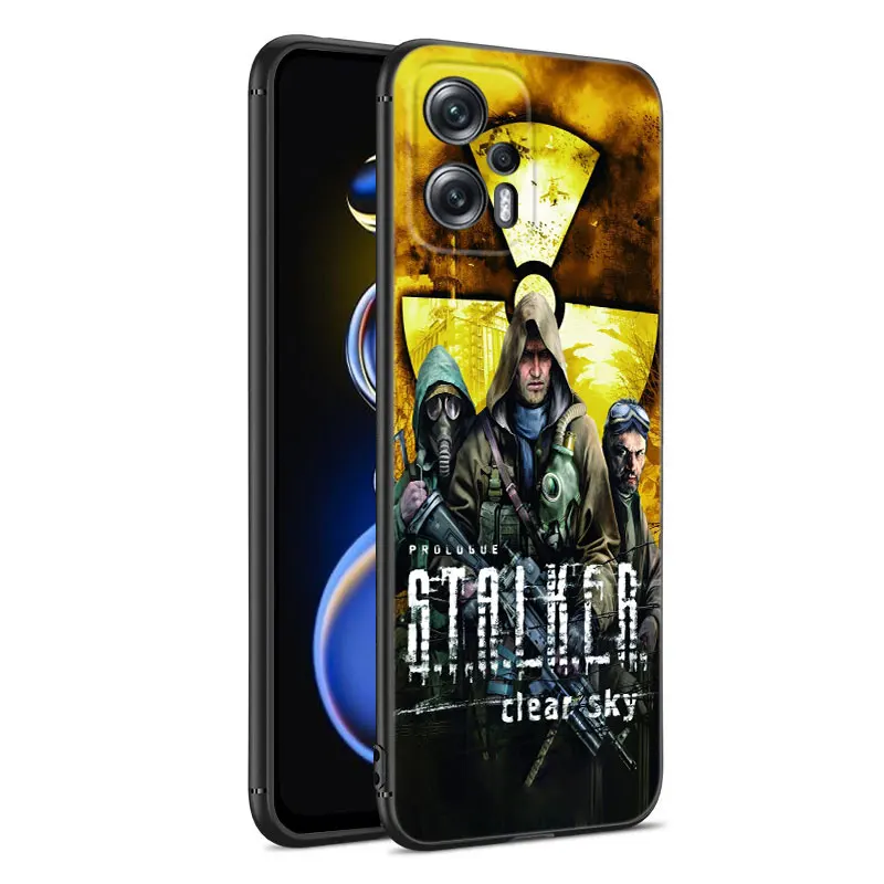 Stalker Clear Sky Black Silicone Phone Case For Xiaomi POCO X3 X4 NFC F4 GT F5 F6 M3 M4 M6 X5 X6 Pro 5G M5 C55 C65