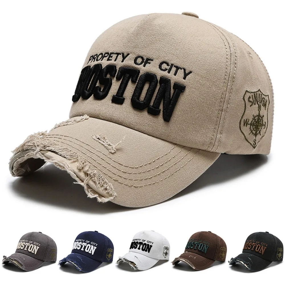 Trend ige getragene Cowboy Baseball mütze Stickerei Trucker Mütze Outdoor Anti-UV Sonnenschutz Hut lässig Peaked Cap Golf mütze