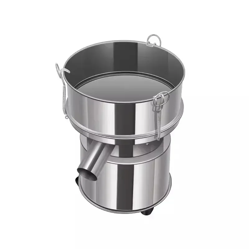Small stainless steel vibrating sieve traditional Chinese medicine wood flour electric powder food sieve machine