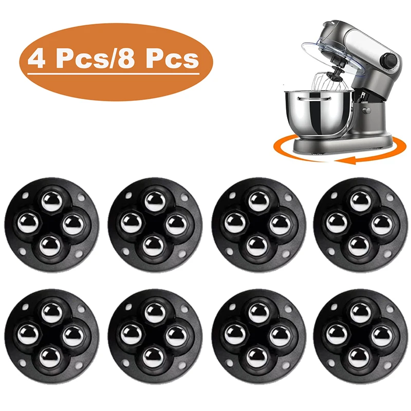 

4Pcs/12Pcs Self Adhesive Heavy Duty Pulley 360° Rotation Universal Wheel Mute Strong Load-bearing Furniture Casters Wheels