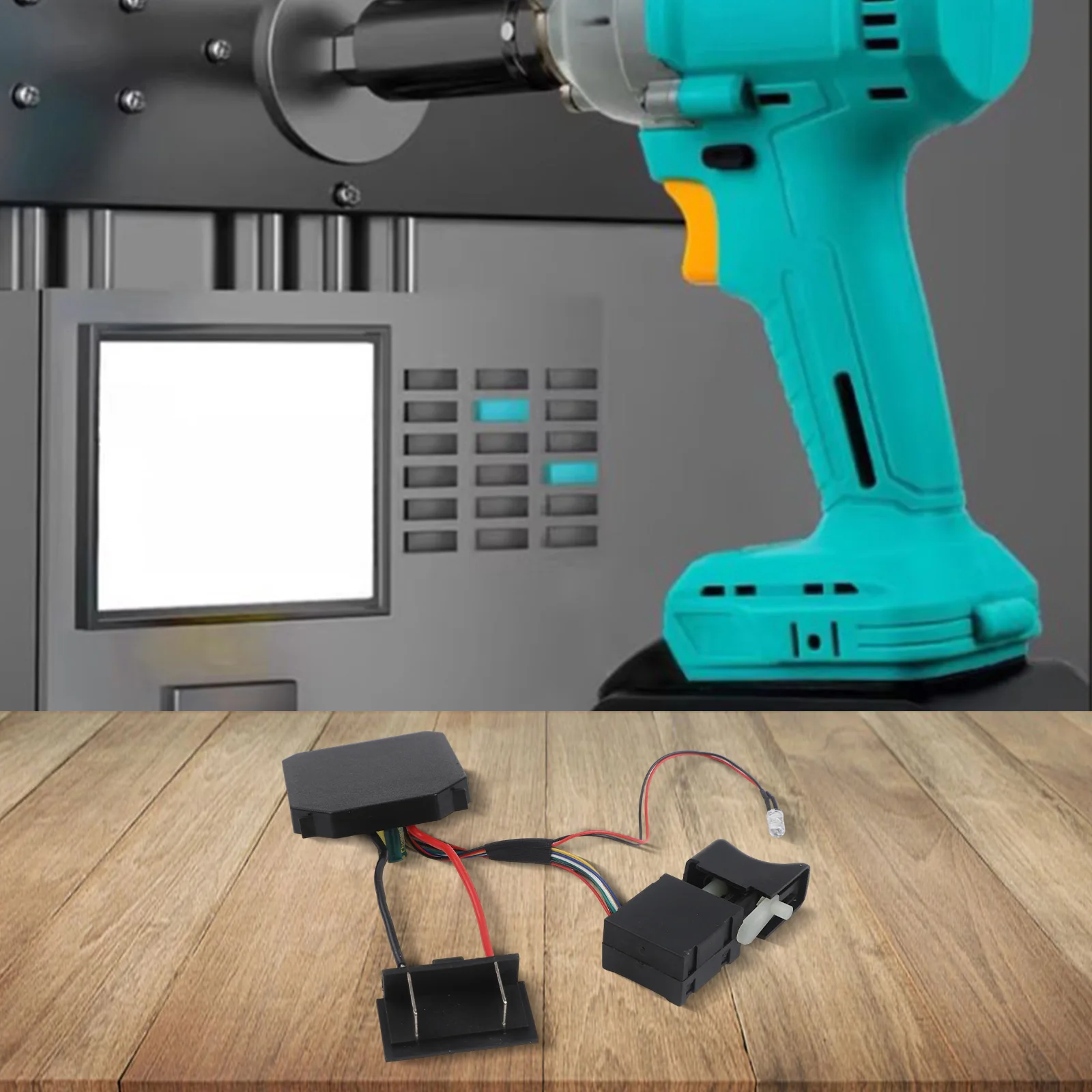 

Angle Grinder Replacement Control Board and Switch for Dayi For 2106 161 169 18V 21V Brushless Electric Wrench Repair Kit Part