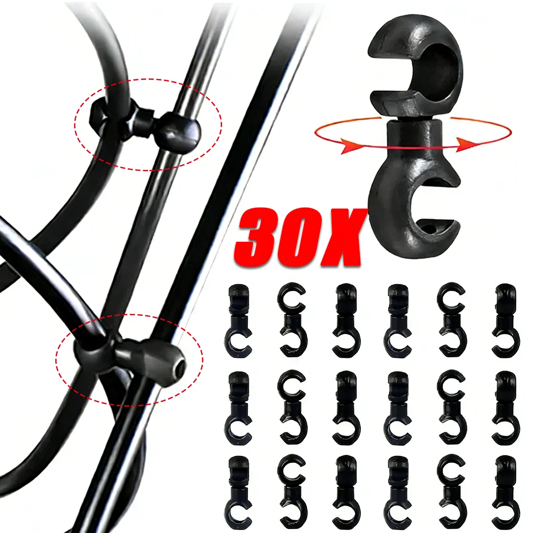 10/20/30Pcs Universal S-type Bicycle Cable Buckle Clip Bike Brake Derailleur Cable Fixing Clamp Cycling Wire Organizer Accessory