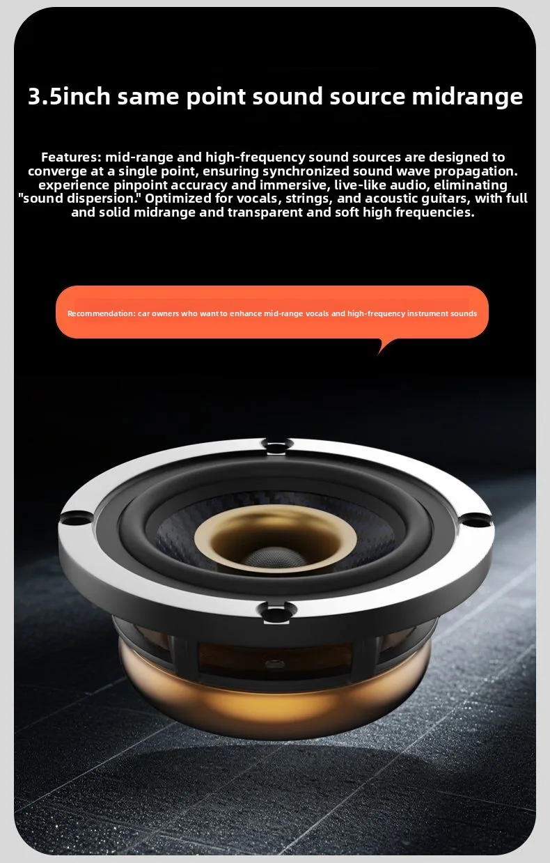 

Car Dashboard Three-way Frequency Super Car Audio Modified Full Set of Car Mid-range Speaker Audio