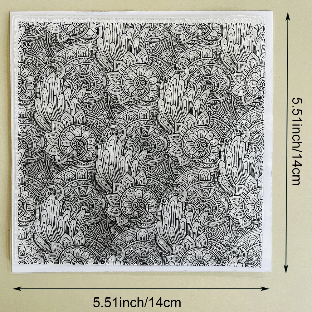 Blumen-Stempel/Siegel für die ganze Seite, transparent, für DIY-Scrapbooking, Kartenherstellung, Album, dekoratives Siegel, Basteln