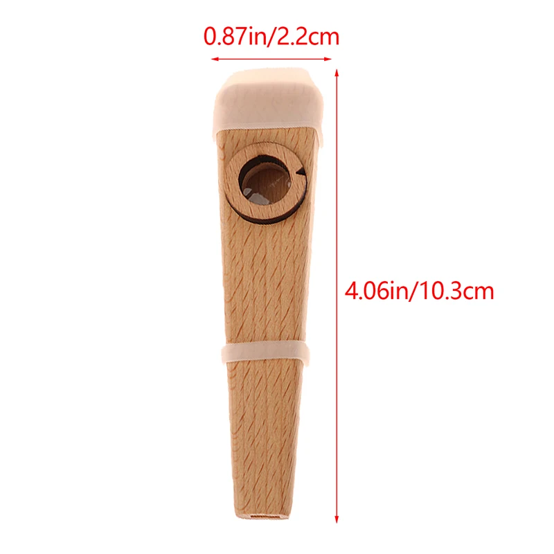 1Pc Wooden Kazoo Flute Accompaniment Beginners Are Simple Easy to Learn and Play The Instrument