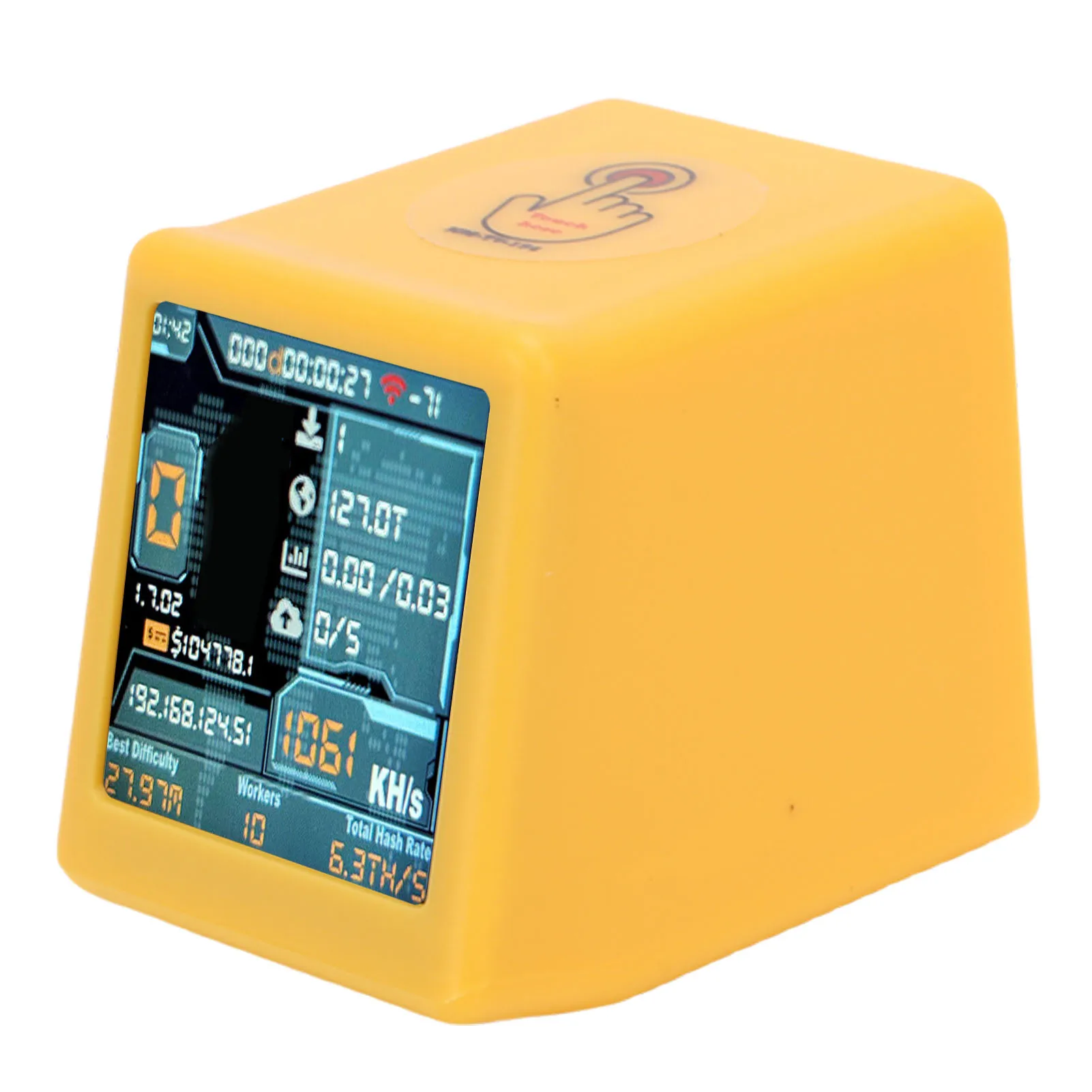 جهاز تعدين اليانصيب المنفرد WiFi BT 1060KH/s Hashrate 1.54 بوصة شاشة ذكية لسطح المكتب آلة تعدين العملات المشفرة لـ Bitcoin Dogecoin