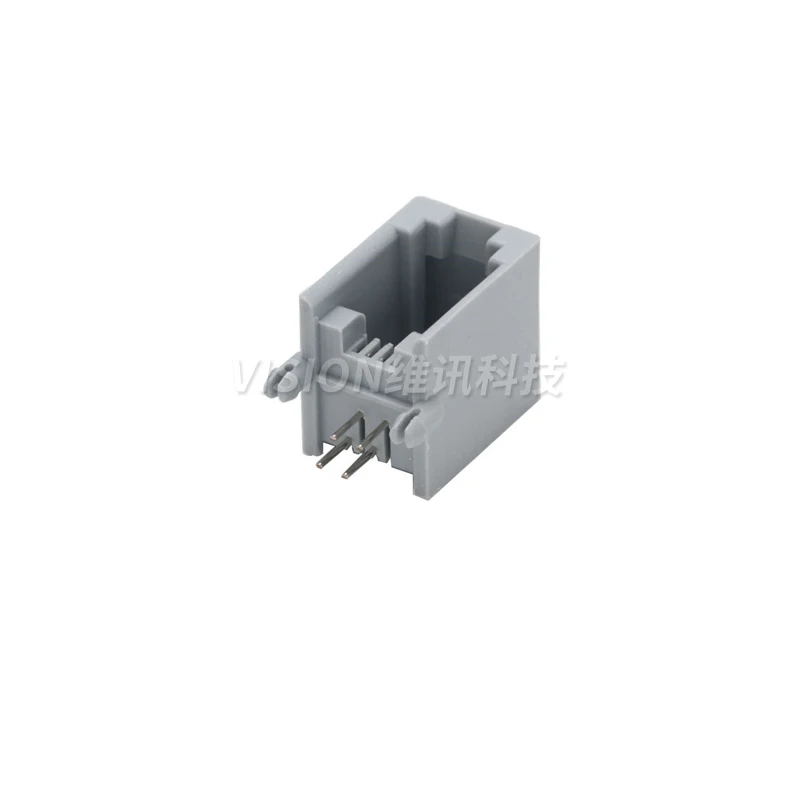 YYT 10PCS RJ11 RJ12 gray 6P6C telephone socket crystal head female socket