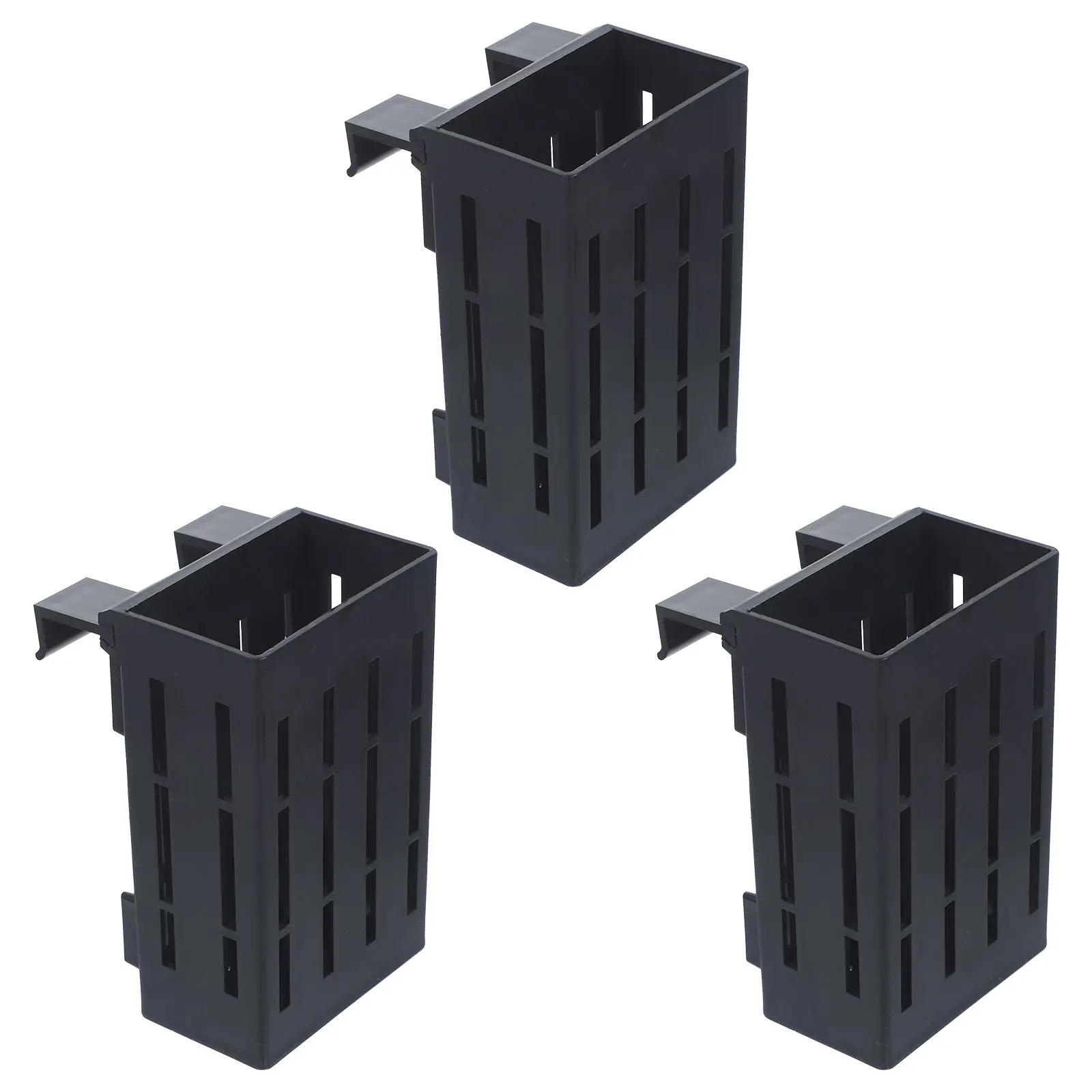 

3 Pcs Black 15 Hooks Aquarium Plant Holders Hanging Planter Fish Tank Decoration Aquatic Plant Pots Plastic Baskets Home Garden