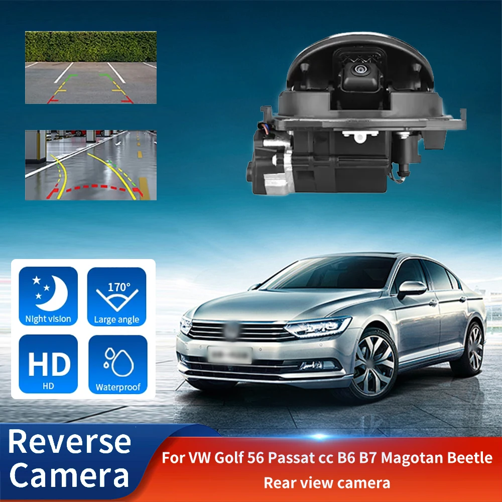 

Car insignia Smart Flip Trunk handle CCD HD reverse Camera Golf 5 6 Passat CC Lindo POLO Magotan B6 B7 Beetle Dynamic Track