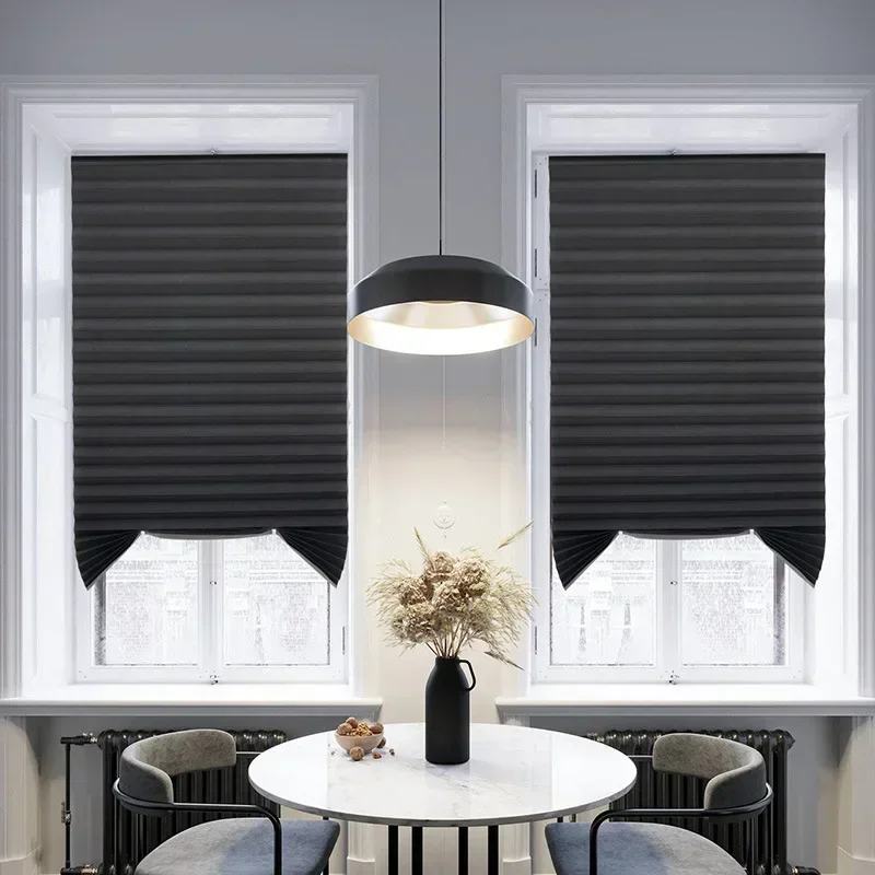 Blackout Blind for Window Pleated Blinds Cordless Shade Light Filtering Shades for Bathroom Kitchen Office curtains for windows