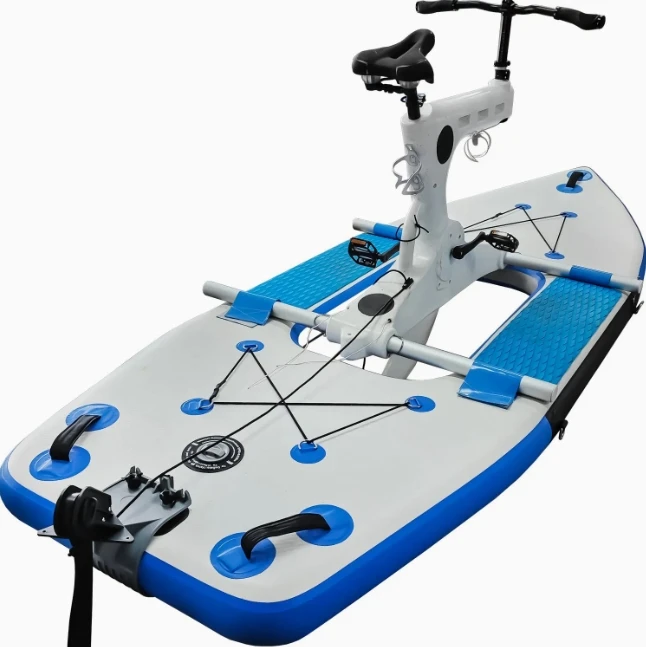 Durable Inflatable Water Bike with Pedal Drive System for Lake and Ocean Adventures