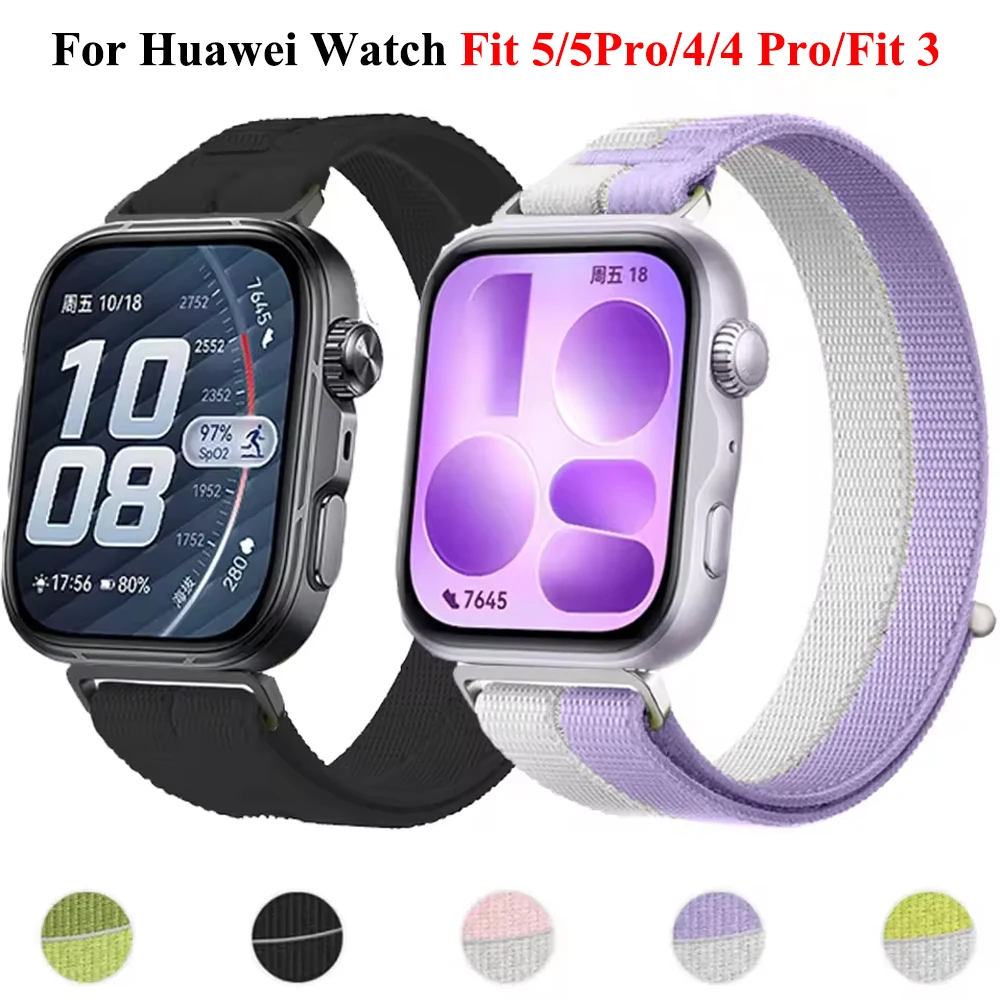 Nylon-Geflechtband für Huawei Watch Fit 5 5 Pro Fit 4 4 Pro Sport Armband Correa Huawei Watch Fit 3 Armbandriemen