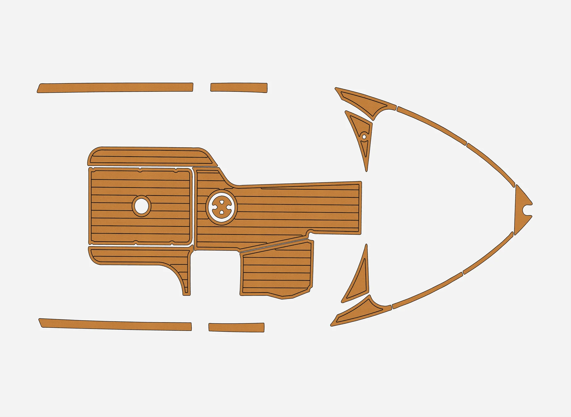 

Non-Slip EVA Faux Teak Marine Mat Self-Adhesive 6mm Yacht Cockpit Pad for 2012 Malibu 21ft Wakesetter Boat Decking Easy Install