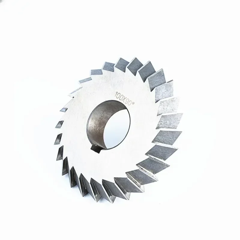 Hss End Mills White Steel V - Double Angle Milling Cutter 30 / 45 / 90 / 60 Degree 60mm - 100mm Helical Gear For Machine