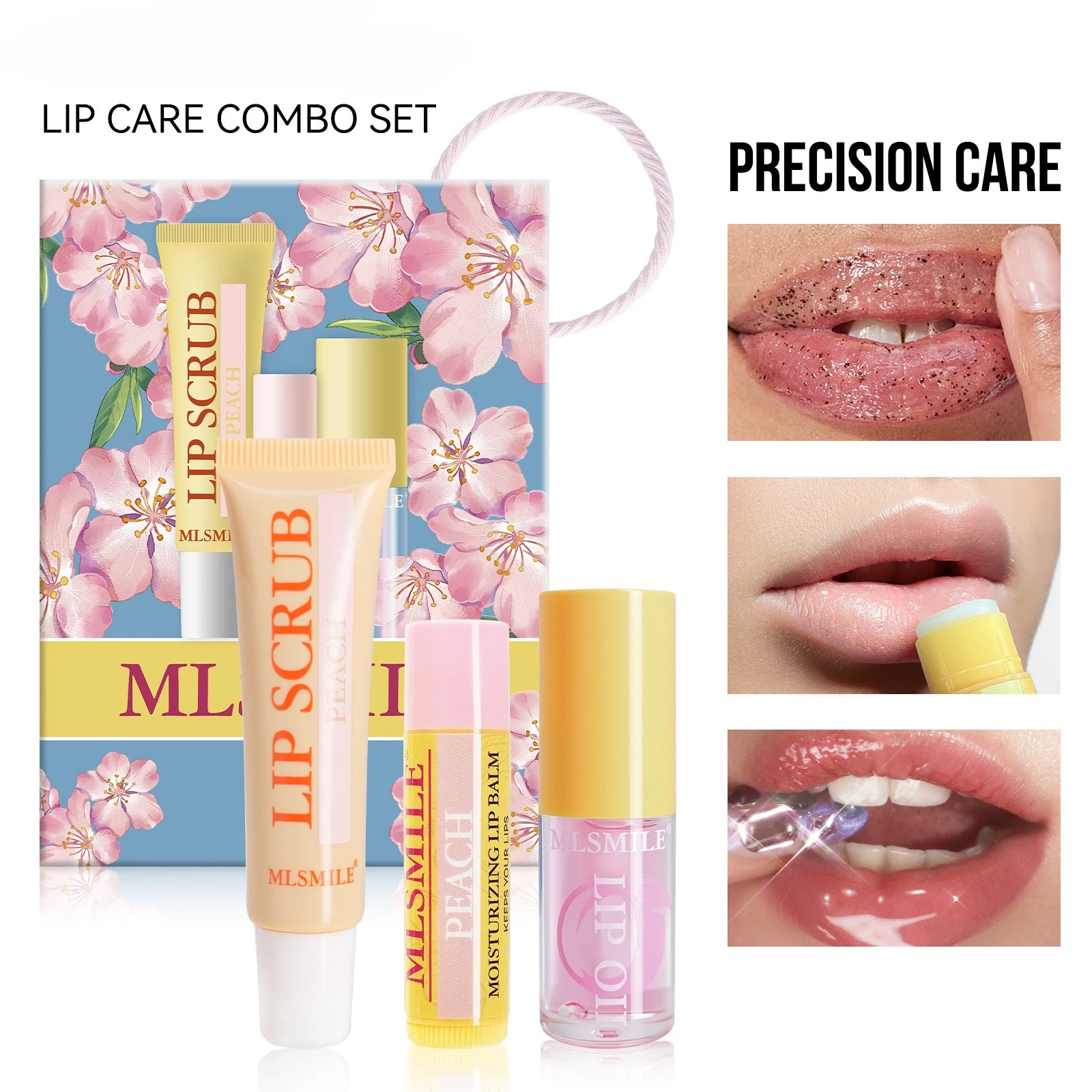 

Lip Care Kit Lip Scrub & Balm & Oil Moisturizing&Hydrating exfoliating Fade fine lines Skincare
