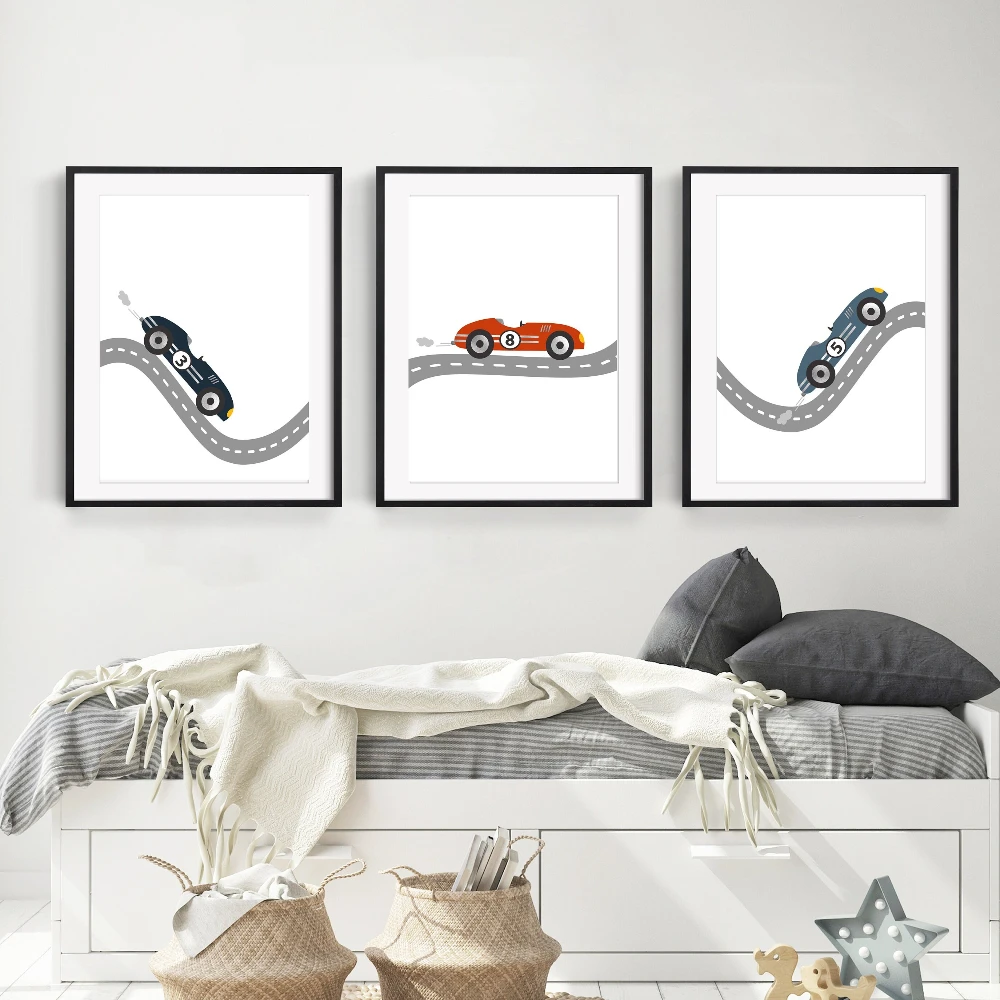 Race Car Wall Art Canvas Print - đánh giá và giá Baby Nursery Fabric