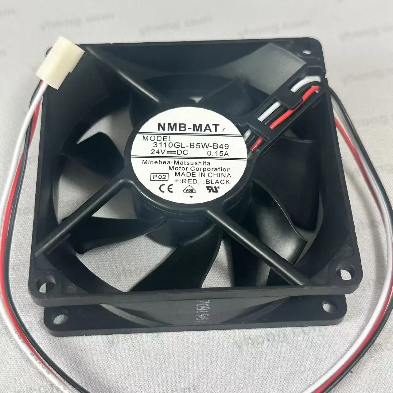 NMB-MAT 3110GL-B5W-B49 P02 DC 24V 0.13A 80x80x25mm Server Cooling Fan