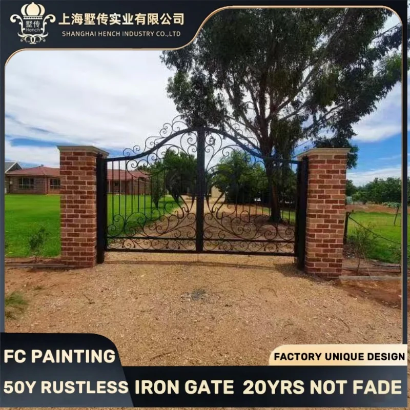 Wrought Iron Driveway Gate Design For Sale