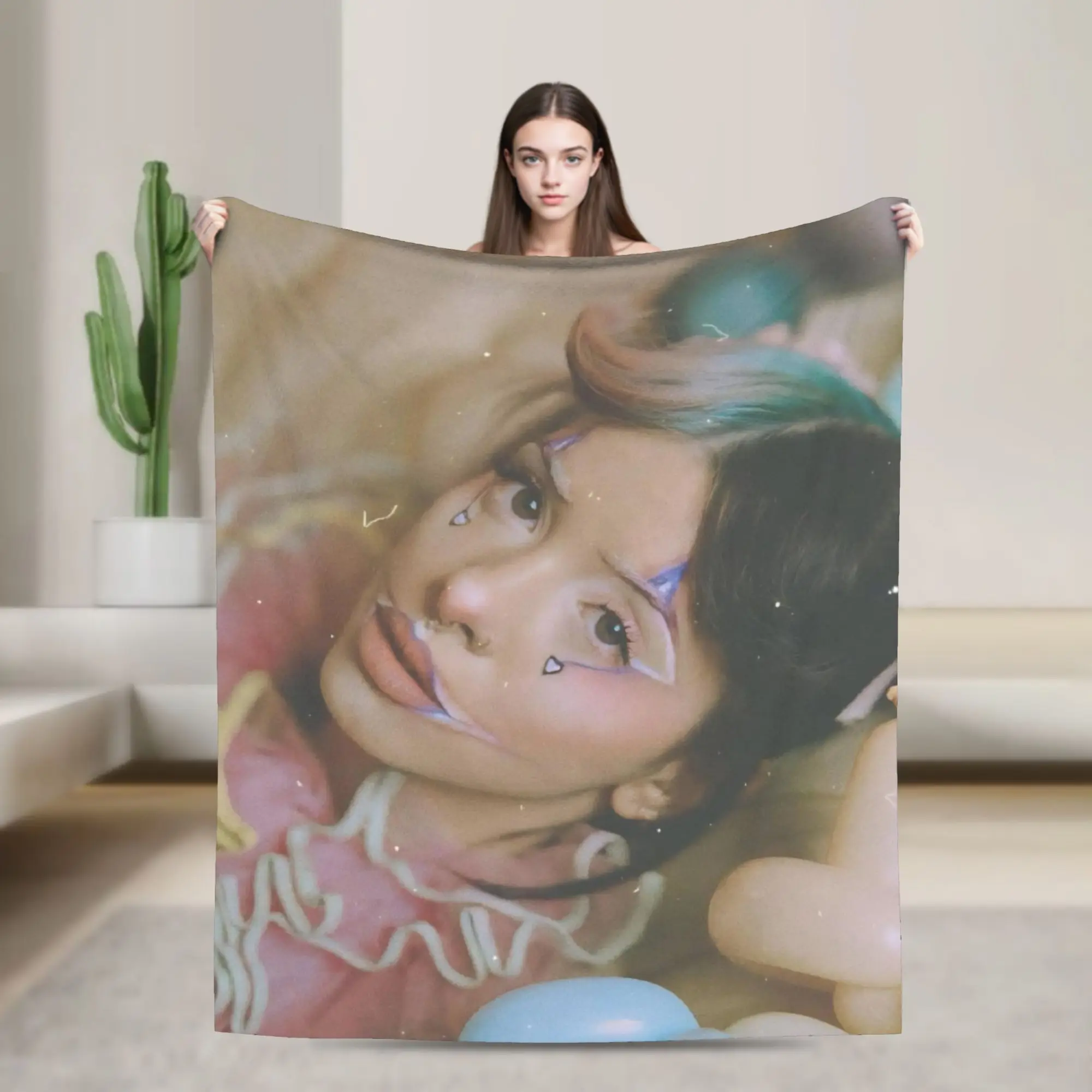Melanies Martinezs Singer Blankets Crybaby Hades Plush Throw Blankets Airplane Travel Printed Soft Warm Bedspread
