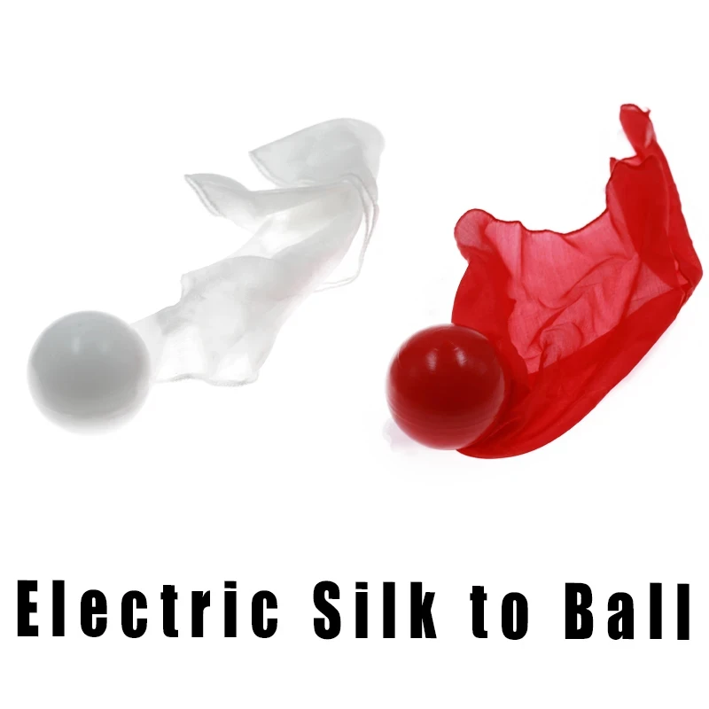 Electric Silk To Ball - Quick/Slow Speed White/Red Magic Tricks props Stage Vanishing Comedy Illusions Mentalism gimmicks