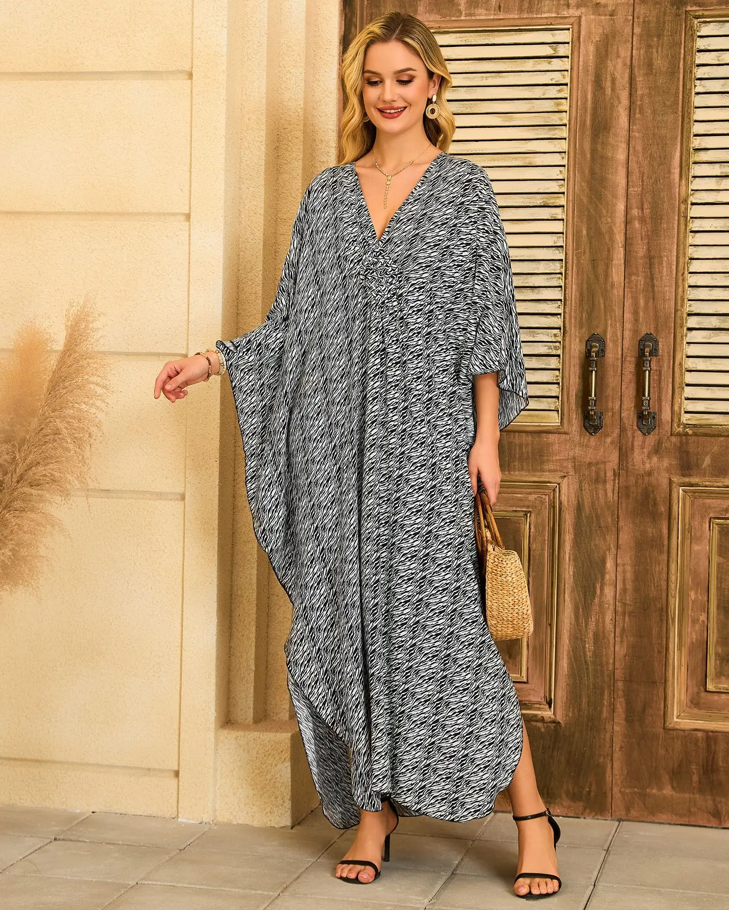

Women’s Kaftan Beach Cover Up Dress Plus Size Summer Swimsuit Loungewear Maxi Dress