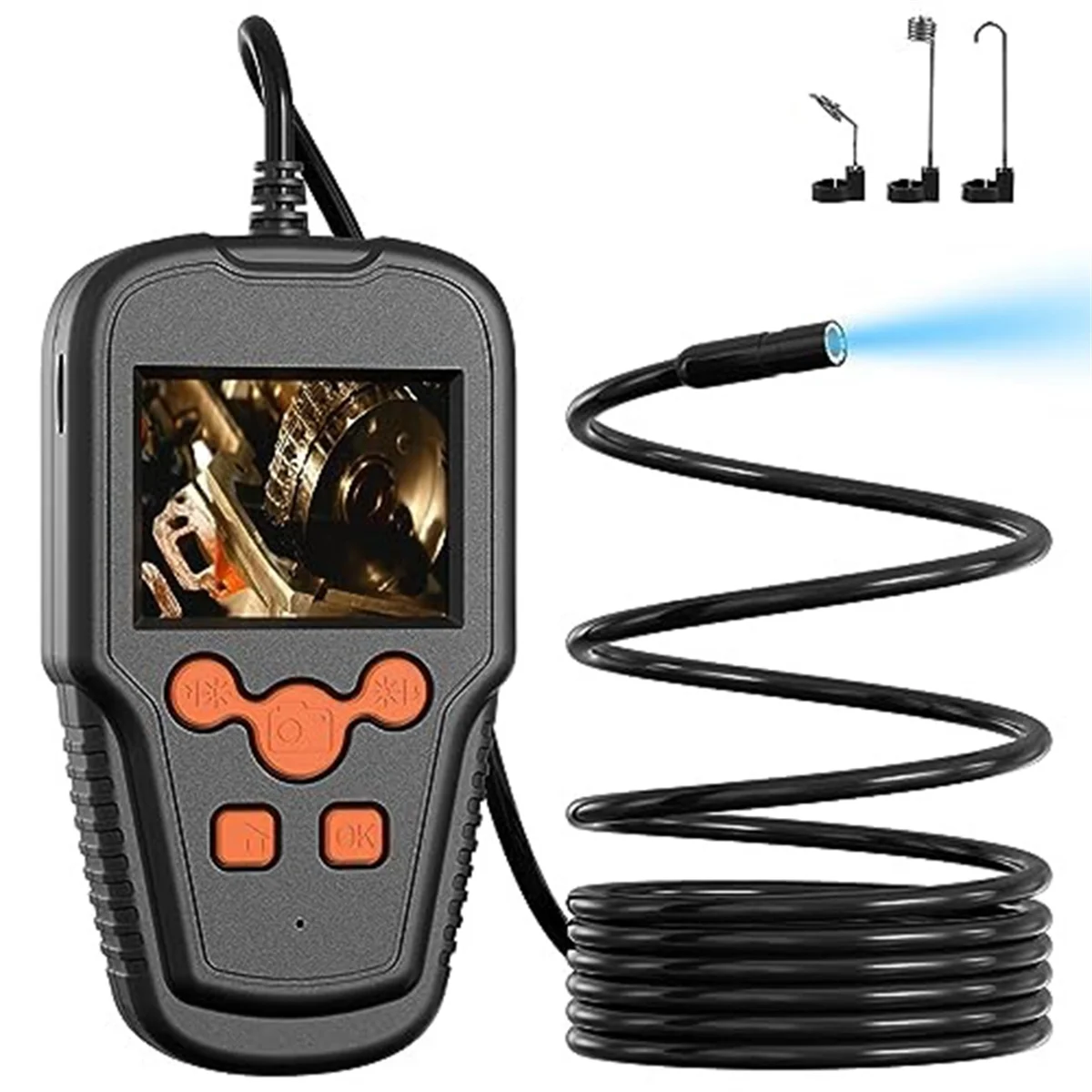 Lighted Borescope Camera, Industrial Borescope, 5.5mm IP67 Waterproof Inspection Camera Drainage Camera