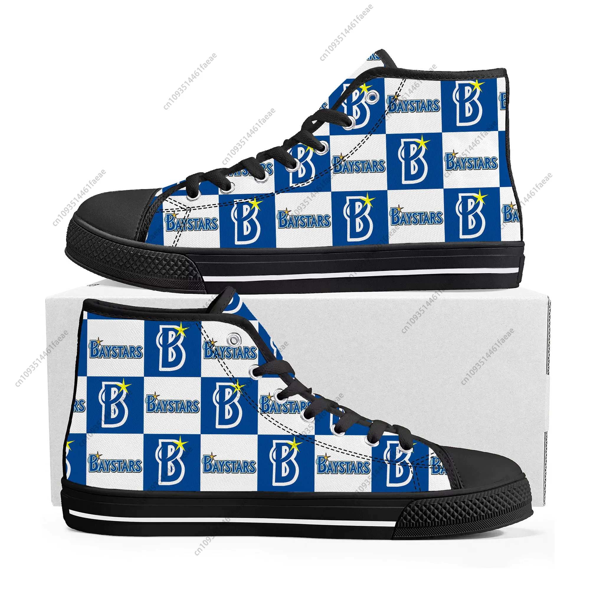 ベイスターズ Yokohama BayStars baseball High Top Sneakers Mens Womens Teenager Canvas High Quality Sneaker Casual Custom Made Shoes