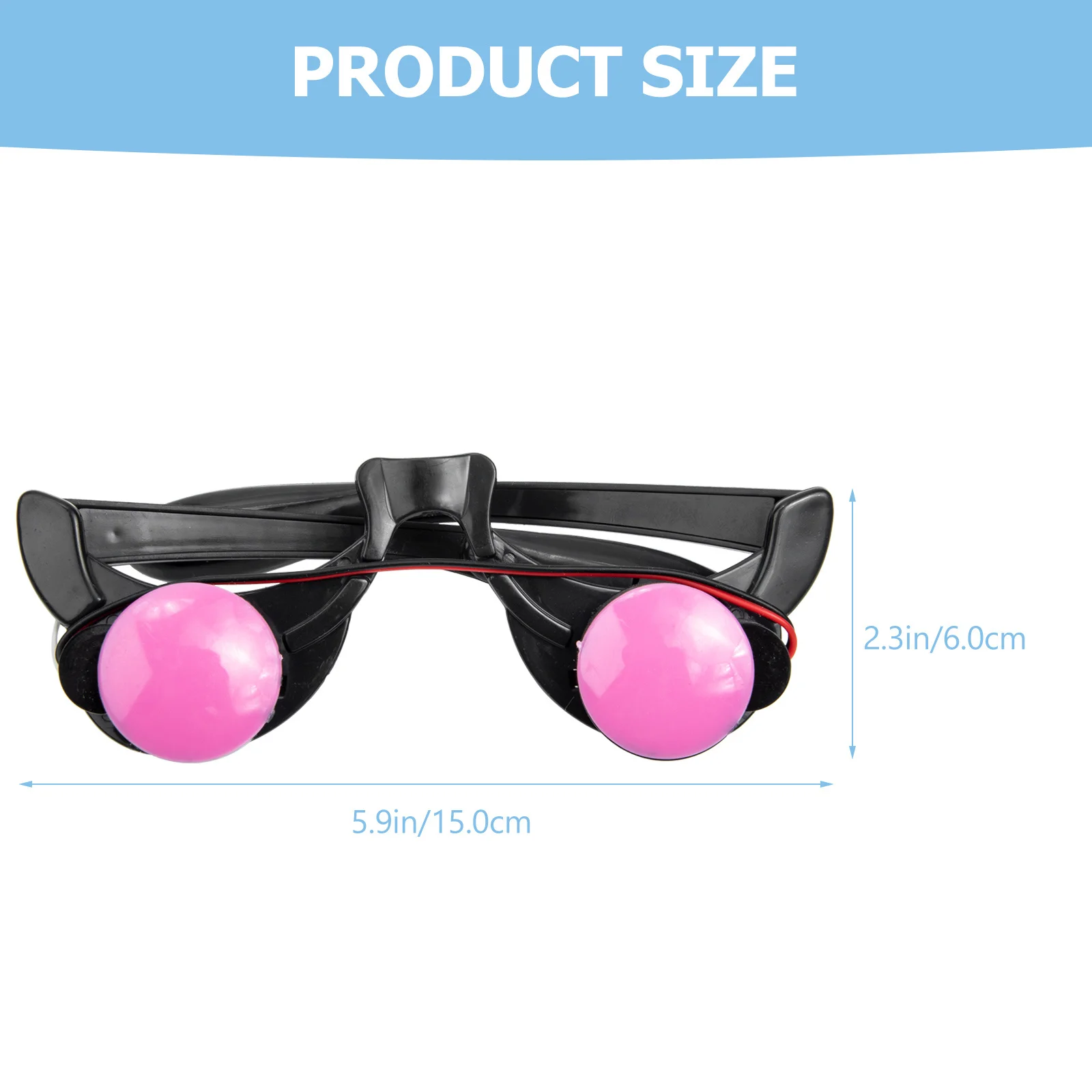 2 szt. Okulary LED Rekwizyty Świecące Okulary Imprezowe na Halloween Dekoracje Świecące dla Dzieci Unisex Nowatorski Design Klauna