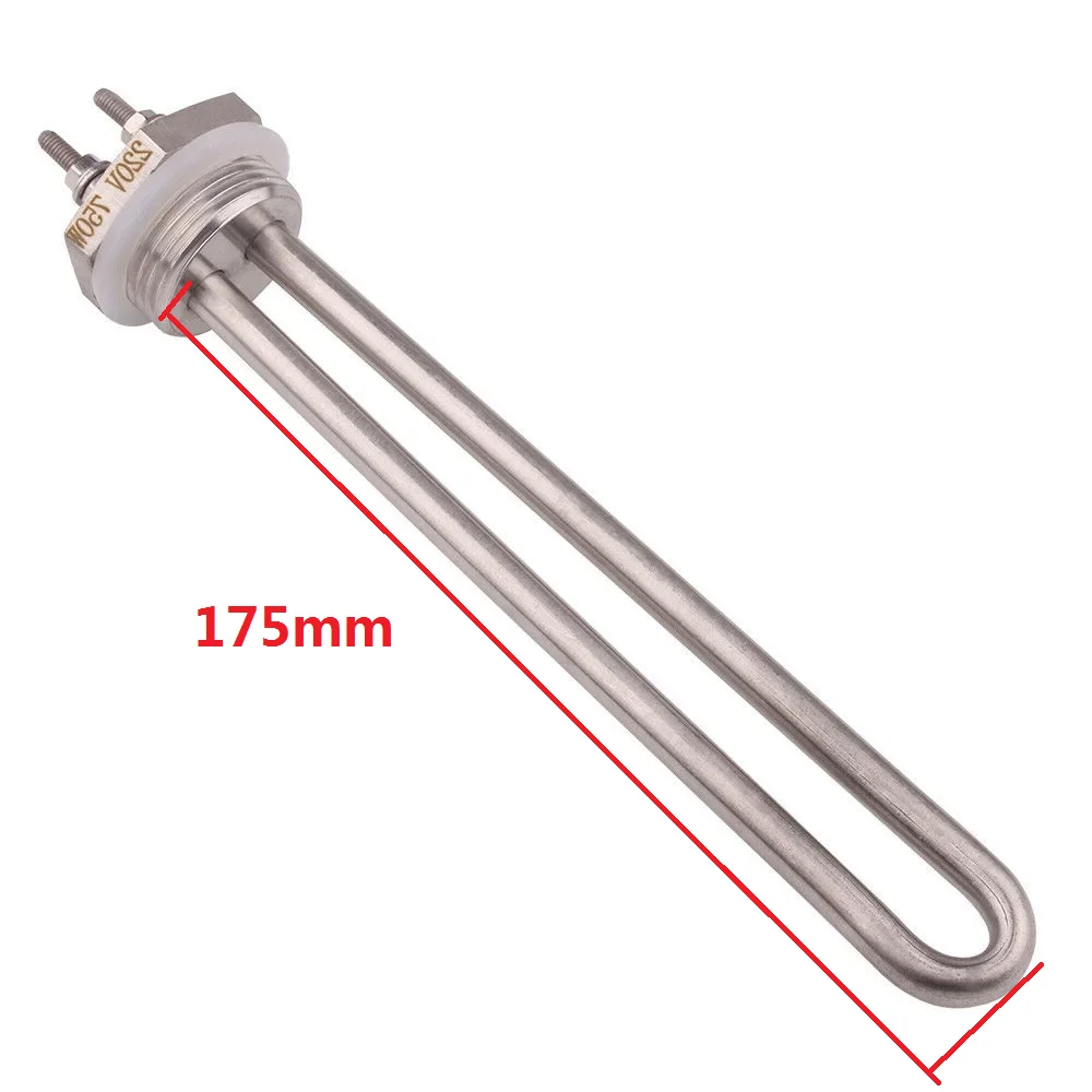 12v Heating Element  DC Solar Resistance U Shape DN25 Electric Immersion Water Element Tubular Boiler Heater 100w 150w 200w