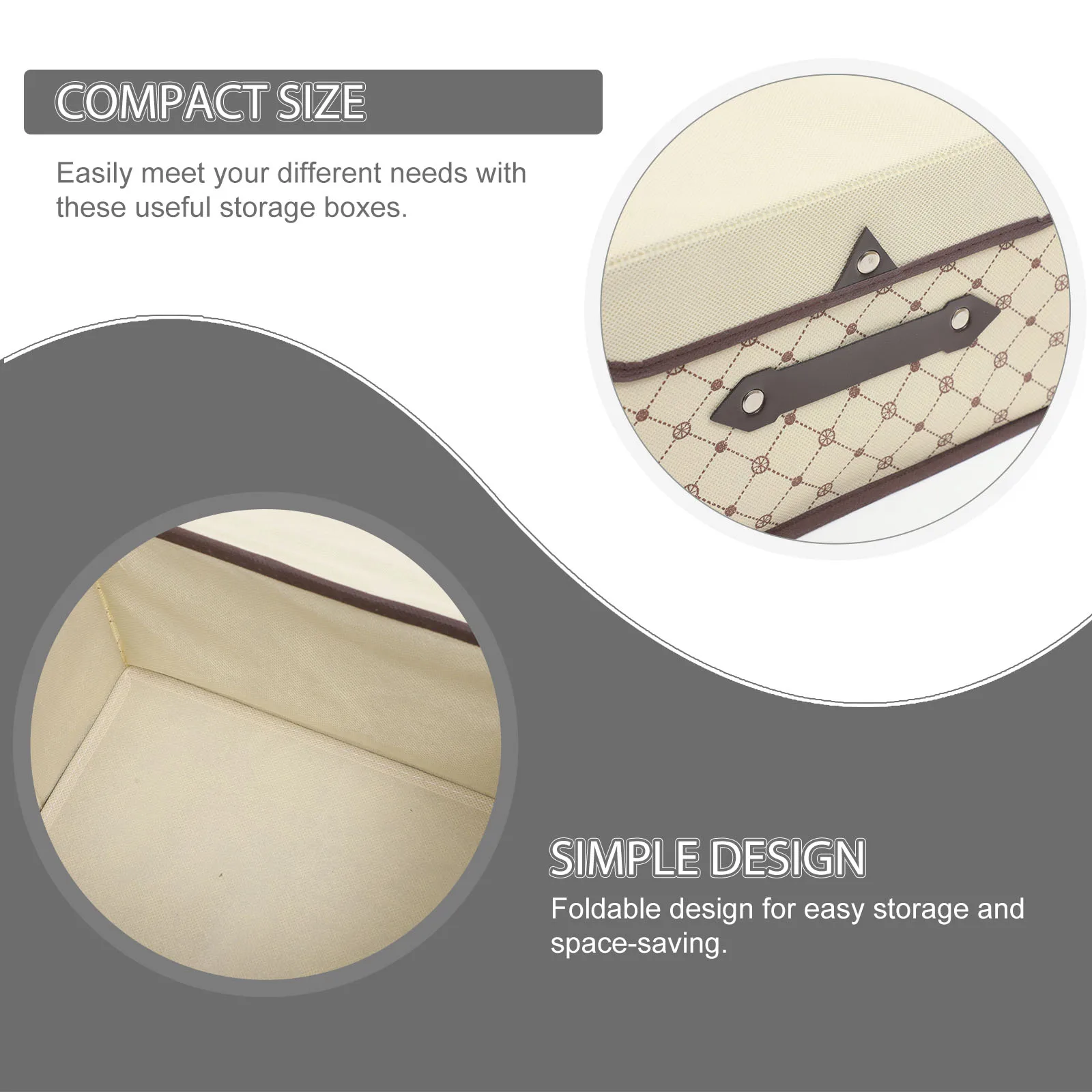 

Foldable Fabric Storage Boxes Organizer For Clothes Bedding With Handles Dustproof Non-Woven Space-Saving Bedroom Home