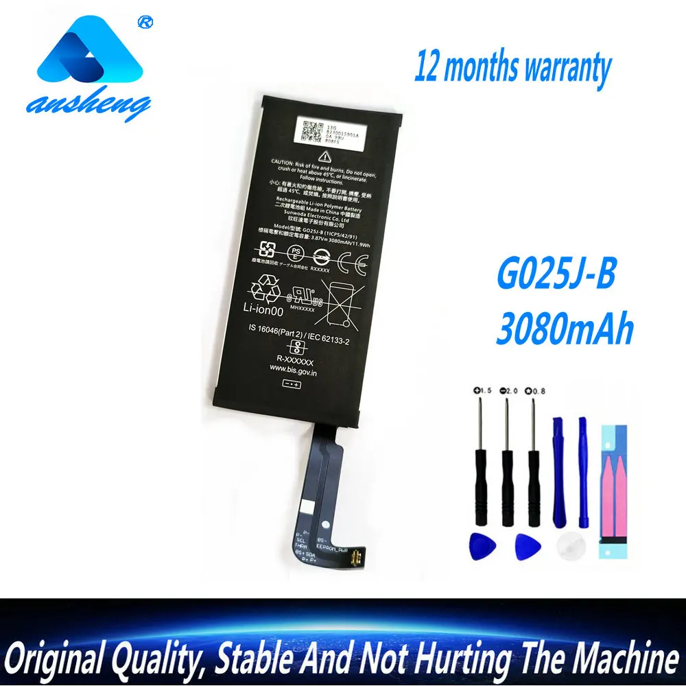 New Original 3.85V 3140mAh G025J-B Battery For Google Pixel 4A  Mobile Phone