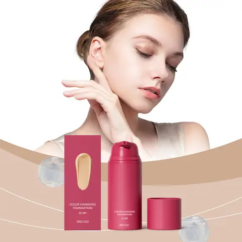 Natural Warm Tone Foundation, Facial Evening Tone, Soft Makeup Finish, Long-Lasting Radiance, Delicate & Sheer Texture