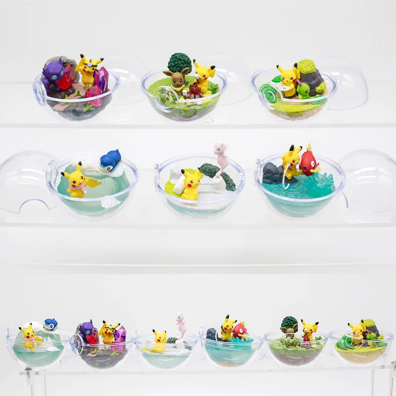 pokemon-bola-de-cristal-cena-serie-caixa-cega-brinquedos-pikachu-piplup-magikarp-eevee-mew-figuras-acao-floresta-poke-modelo-brinquedos-presentes