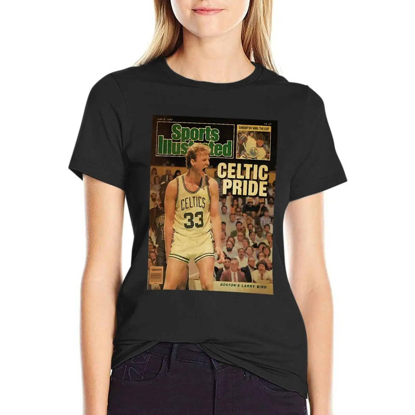 vintage Larry sport bird cover style T-Shirt customs anime clothes new edition plus size tops summer clothes for Women