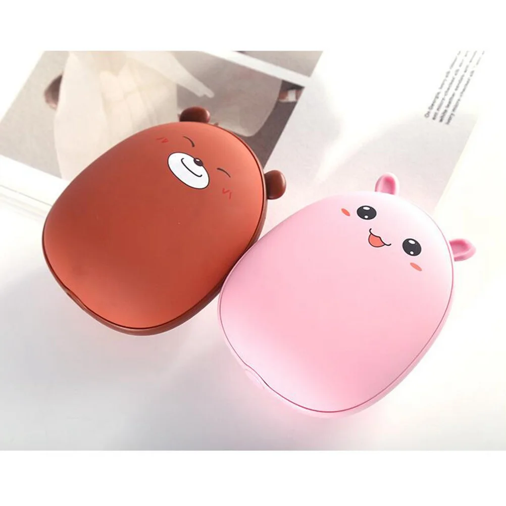 Urso bonito usb recarregável aquecedor de mão marrom inverno móvel dispositivo aquecimento portátil reutilizável dispositivo aquecimento