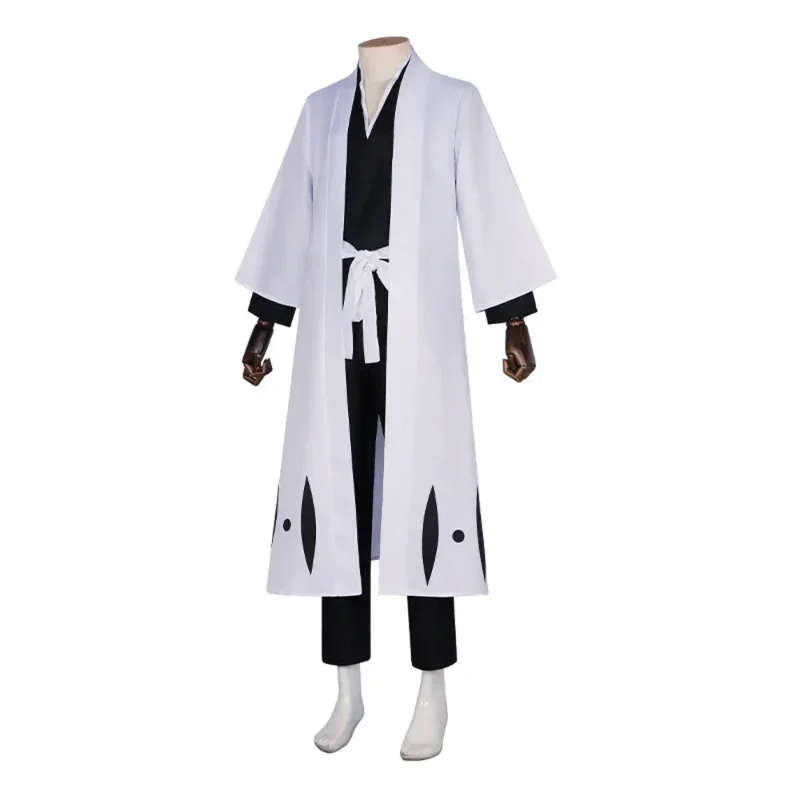 Anime Bleach Aizen Sousuke Cosplay Costume Wig Sets Bleach Thousand Year Blood War Gotei 13 Team 5 Captain Robe Kimono Outfi # 1