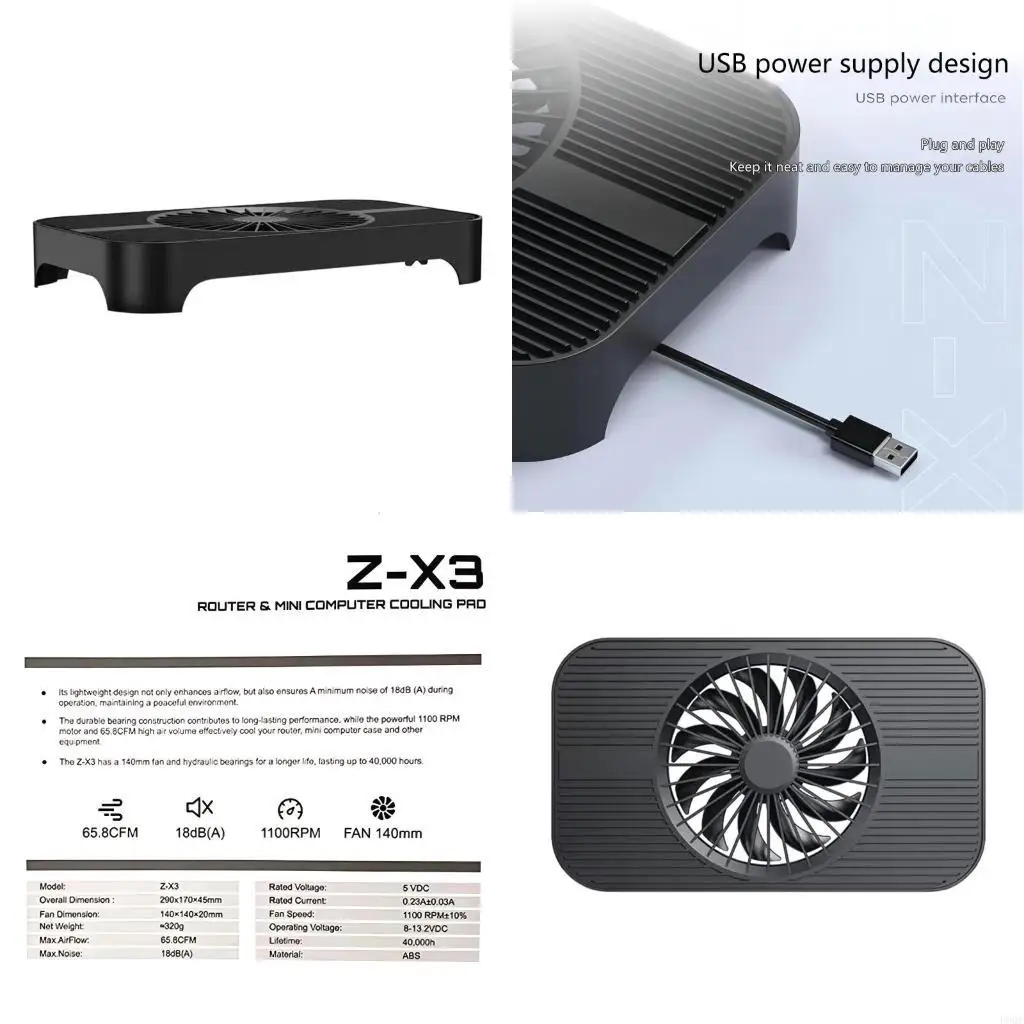 DIY 290mm Coolers Multipurpose Cooling USB Fan Computer Radiator Fan New