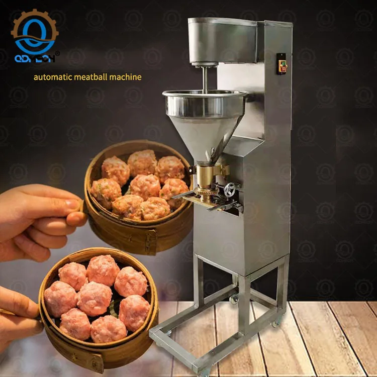 MI QDMECH Automatic Table Top Meatball Making Machine Factory Price 220V Motor Core Components Made In China