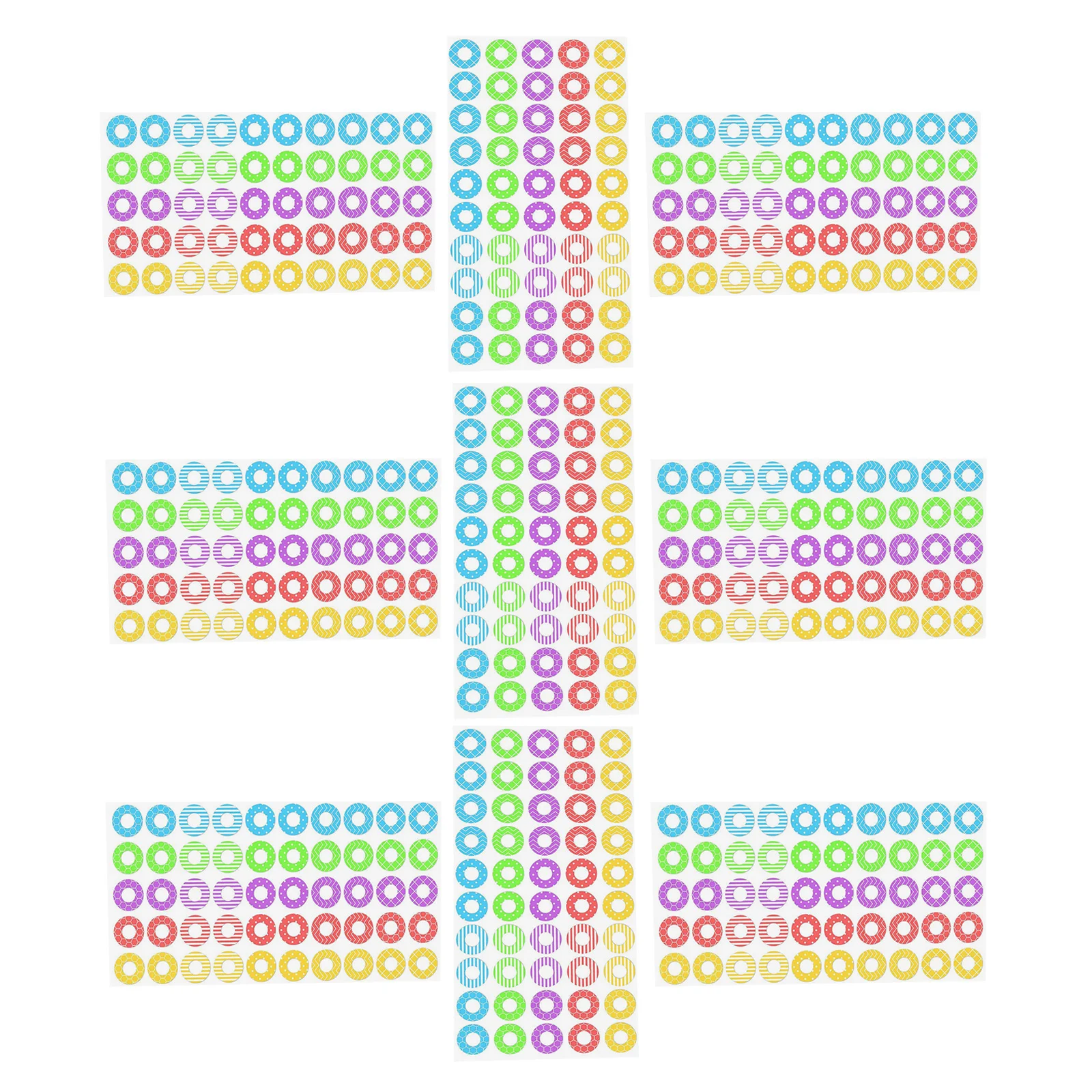 

750pcs Hole Reinforcement Stickers Colored Adhesive Paper Reinforcement Labels For Loose-Leaf Binders Notebooks Repair Decals