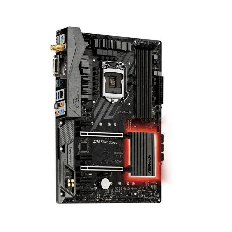 WYORESY FOR ASRock Z370 Killer SLI/ac Motherboard Intel Z370 LGA1151 DDR4 ATX M.2 DVI-D HDMI