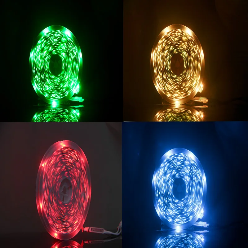 LED Lights with 24 Keys Remote Infrared Control LED Strip Tape for Bedroom Decoration  RGB5050 Phone Control Neon Ice Light Luce