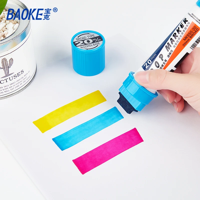 BAOKE POP#20mm POP Marker Refillable Waterproof Quick-drying Marker