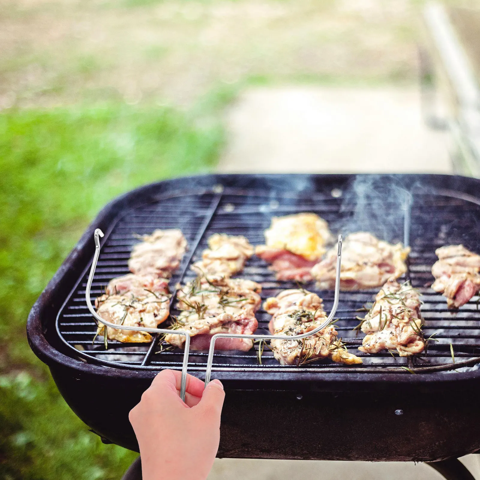 

BBQ Tong Fryer Electric Oven Rotisserie Shaft Tool Meat Meat Fork Fork Kitchen Roast Chicken Grill Accessories