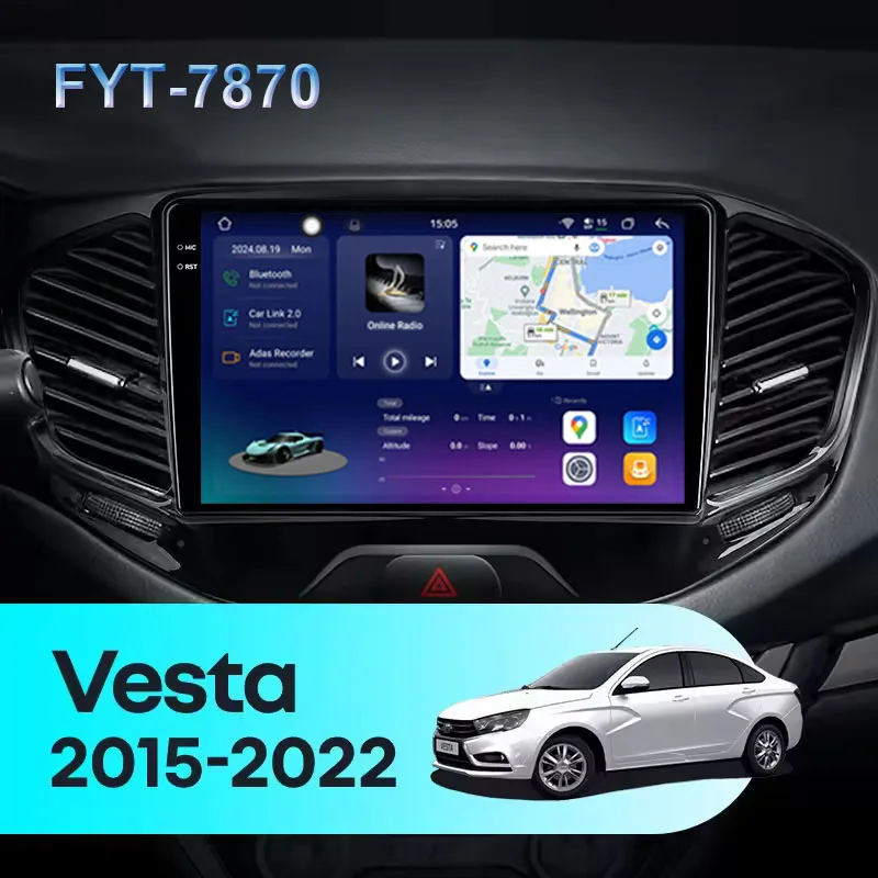 FYT-7870  For LADA Vesta Cross Sport 2015 - 2022 CarPlay Android Auto 2DIN Car headunit Autoradio Car Radio Multimedia Stereo