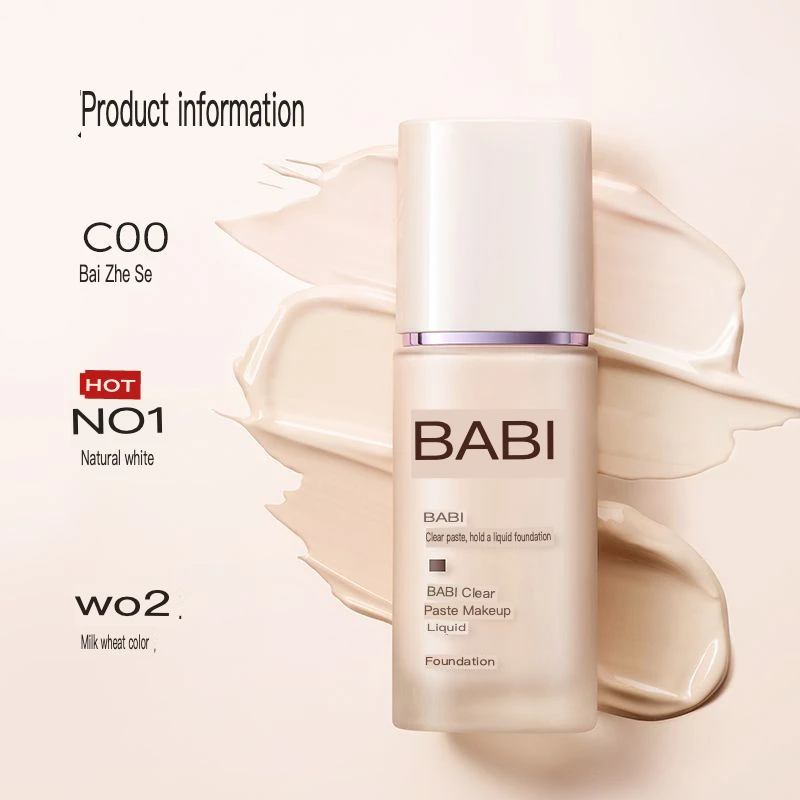 BABI Liquid Clear Long-Lasting Moisturizing Concealer Smooth Non-Cakey Hydrating Gentle Foundation Cream