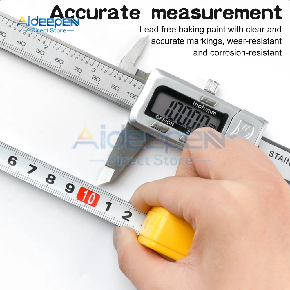 2Pcs 1M Yellow ABS Plastic Steel Material Measuring Tape Measure Multifunctional Household Woodworking Mini Measuring Tools